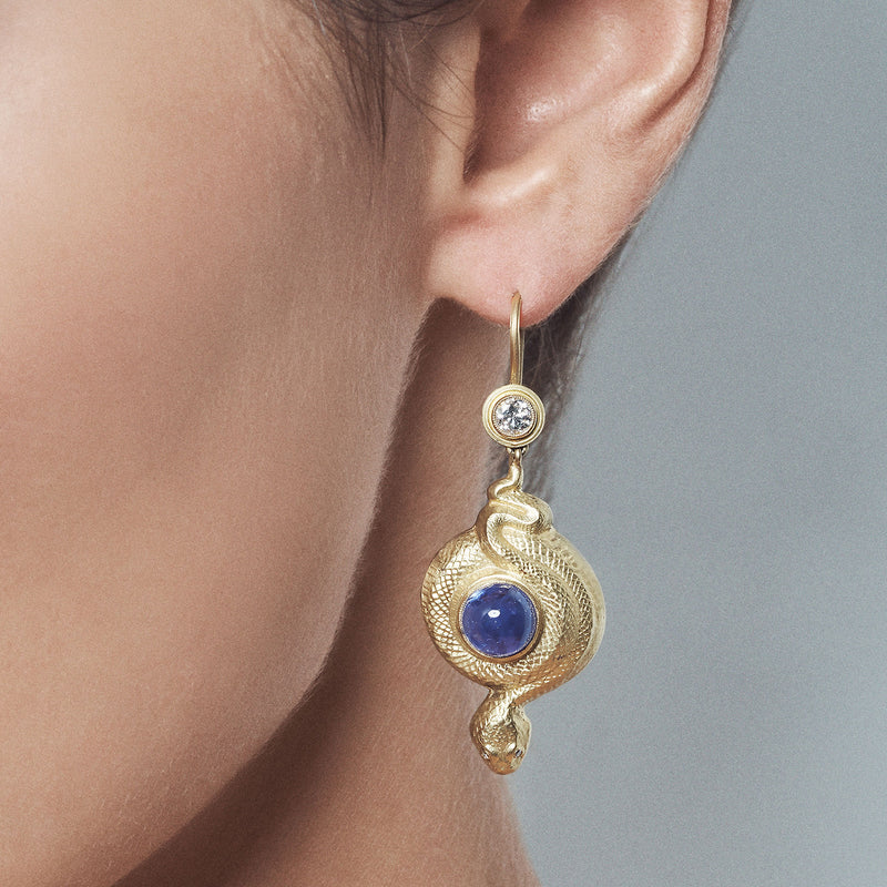22K Gold Ear Hangings For Women - 235-GER16252 in 1.100 Grams